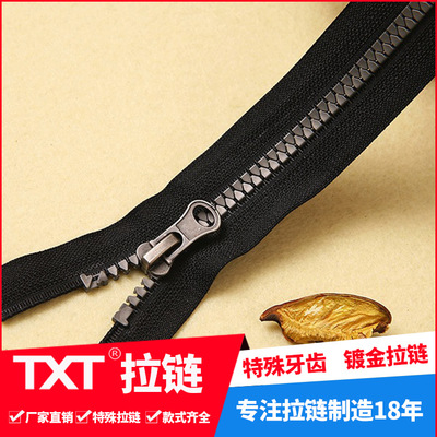 5#8#15 Triangular Teeth Triangular Teeth Resin Plastic Plastic zipper Clothing z
