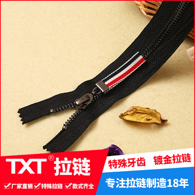 3 5 7 8 10# Gold zipper gun gold light gold black gold metal copper TXT Tiantian