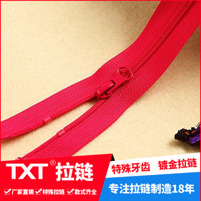 3#5 nylon zipper resin injection socket front code brand zipper manufacturer who