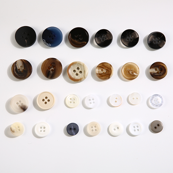 Resin button four-hole button