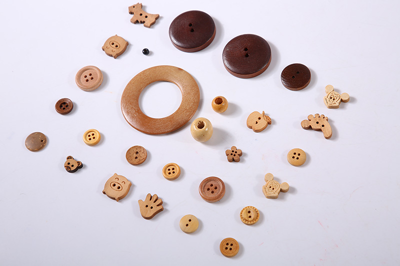 Wood button